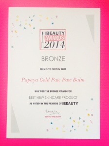 Pure Beauty Award Bronze